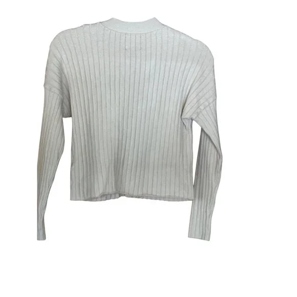 Abercrombie & Fitch Ribbed Knit Cardigan Size Small Preppy Y2K Cropped - Picture 3 of 5